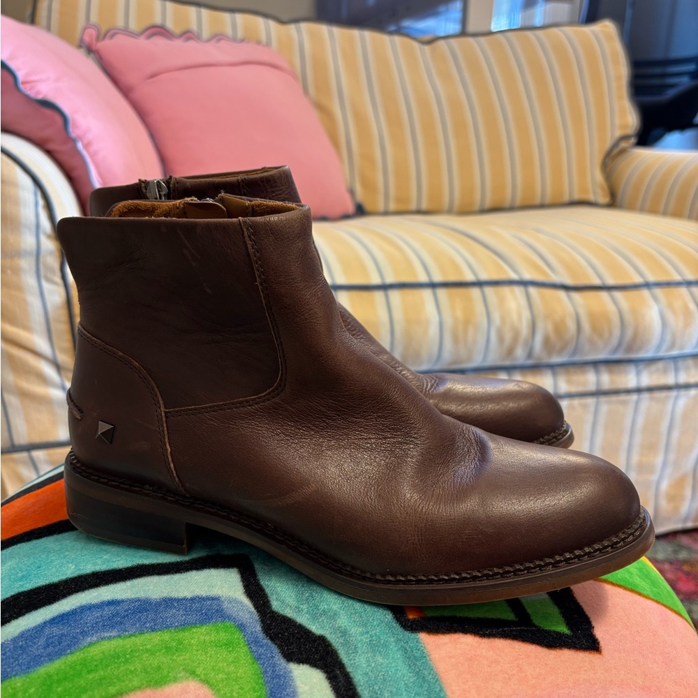 Brown Leather Ankle Boots